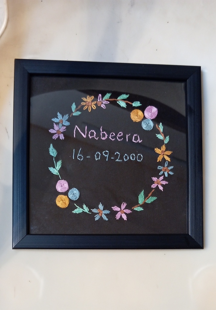 Name & dob frame