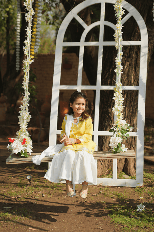 Extra image for Yellow Kurta  Gharara Outfit