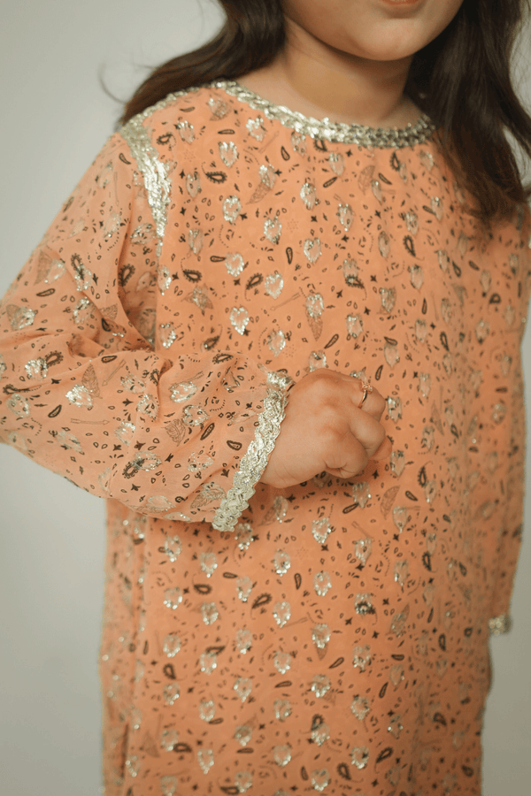 Extra image for Peach Silk Kurta Shalwar