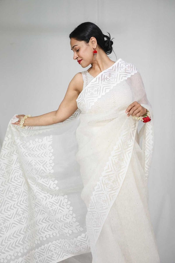 Extra image for Organza Applique Saree