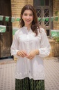 Extra image for Hand-Embroidered white Kurta