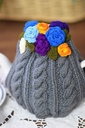 Extra image for Flower Tea Cozy - Grey