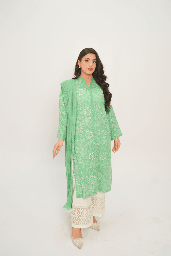 Extra image for Festive Green Kurta