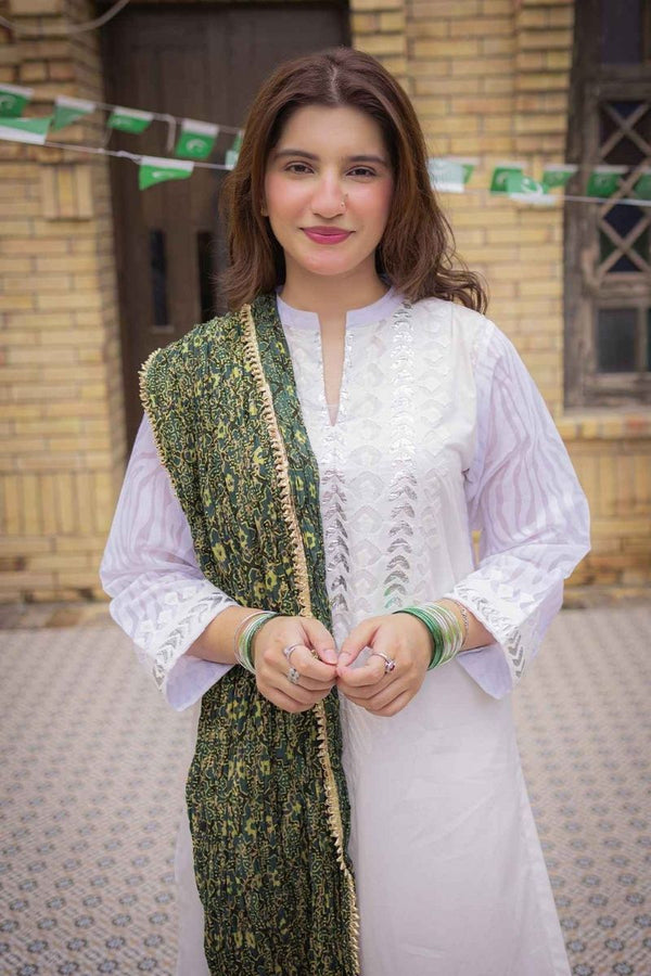 Extra image for Applique White Kurta