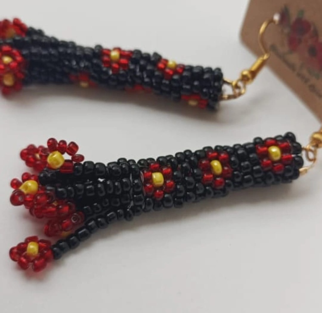Beaded tube Earrings