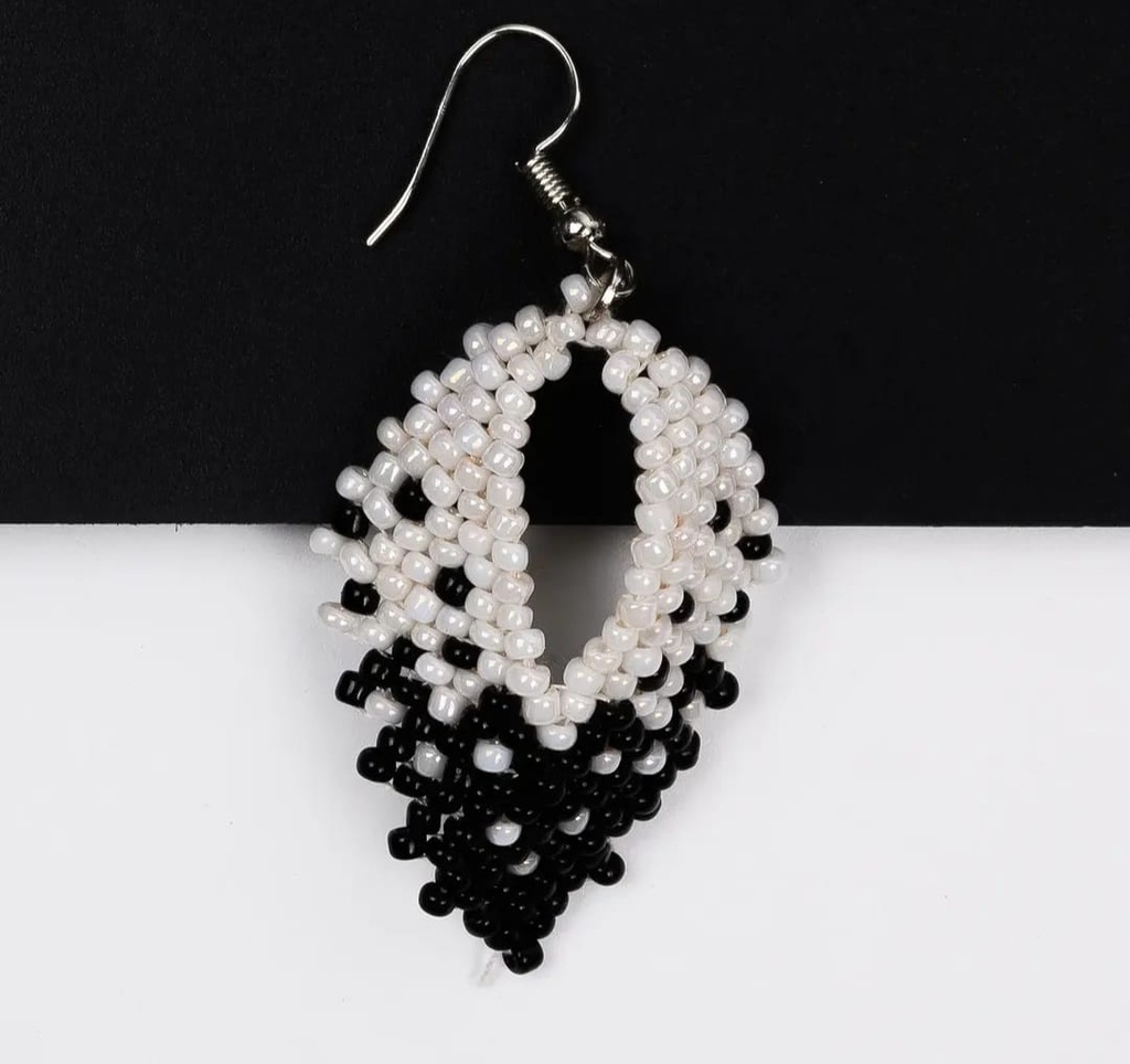 Russian Leaf Beaded Earrings