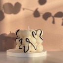 Hand painted Bubble candle