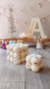 Hand painted Bubble candle