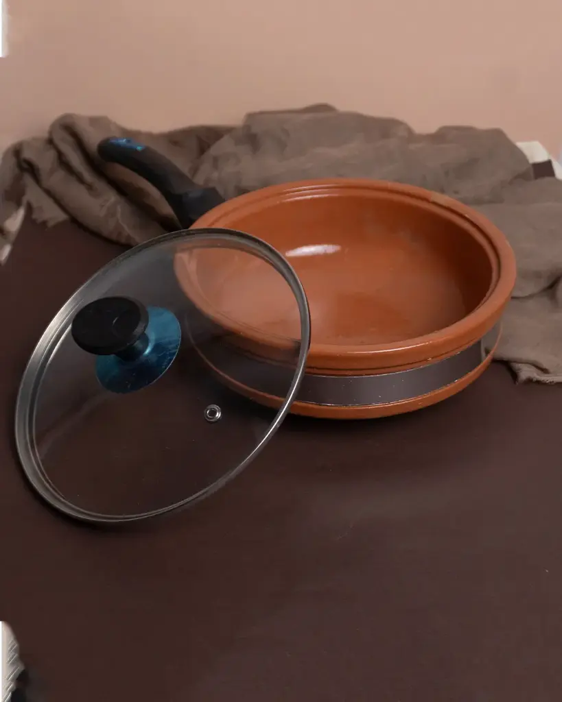 Glazed Clay Fry Pan cooking capacity 1 kg