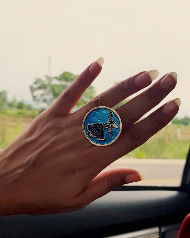 "عشق" - Round Whirling Dervish Ring IMG # 1