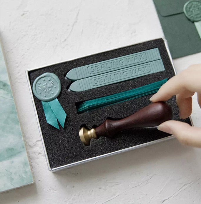 Wax Sealing Stamp Kit (mint green) IMG # 1