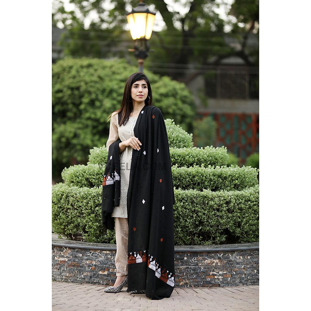 Embroidered Phulkari Shawl