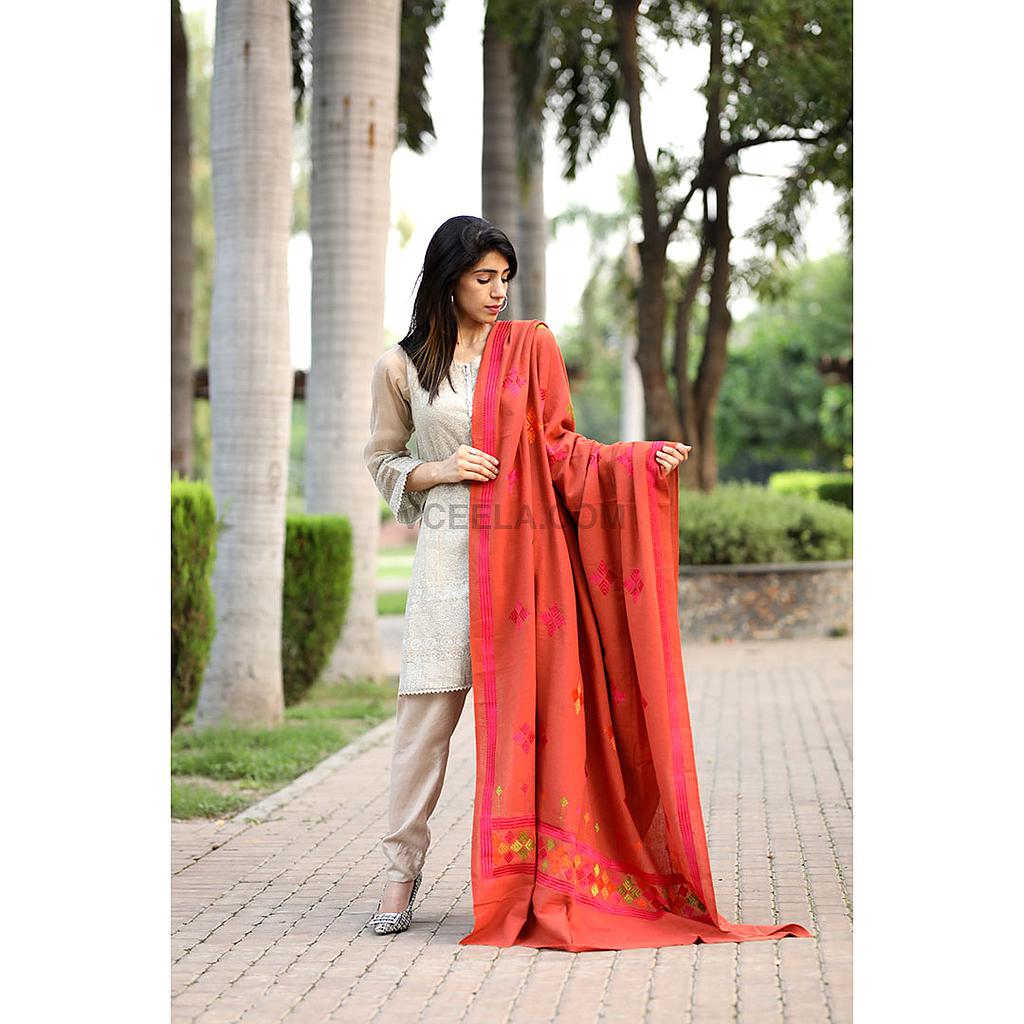 Embroidered Phulkari Shawl