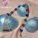 Tricoloured crystal bracelet