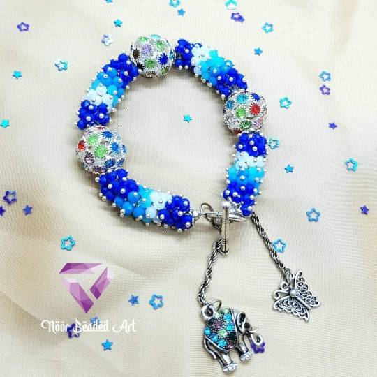 Gradient Blue Bangle Bracelet