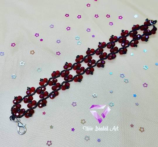 Red and black bracelet