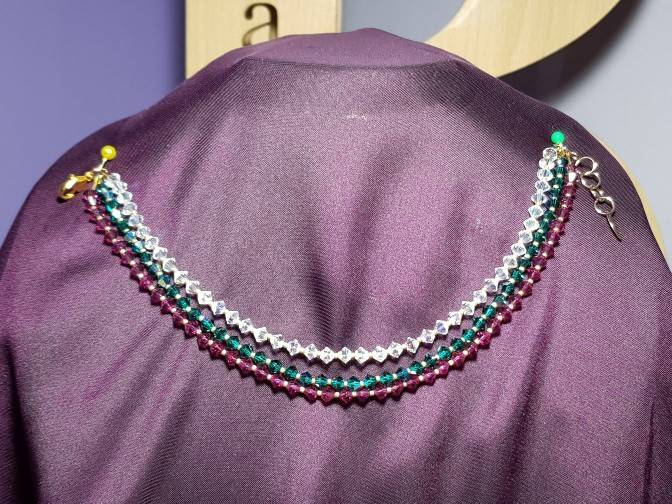 Swarovski 3 colour anklet