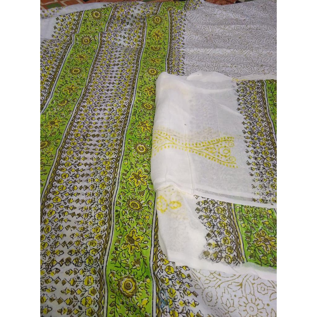 Block Printed Unstitched Shirt