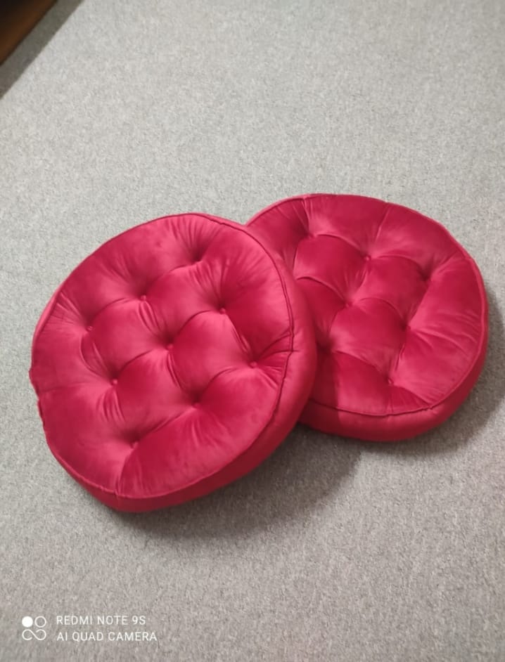 Velvet floor cushion