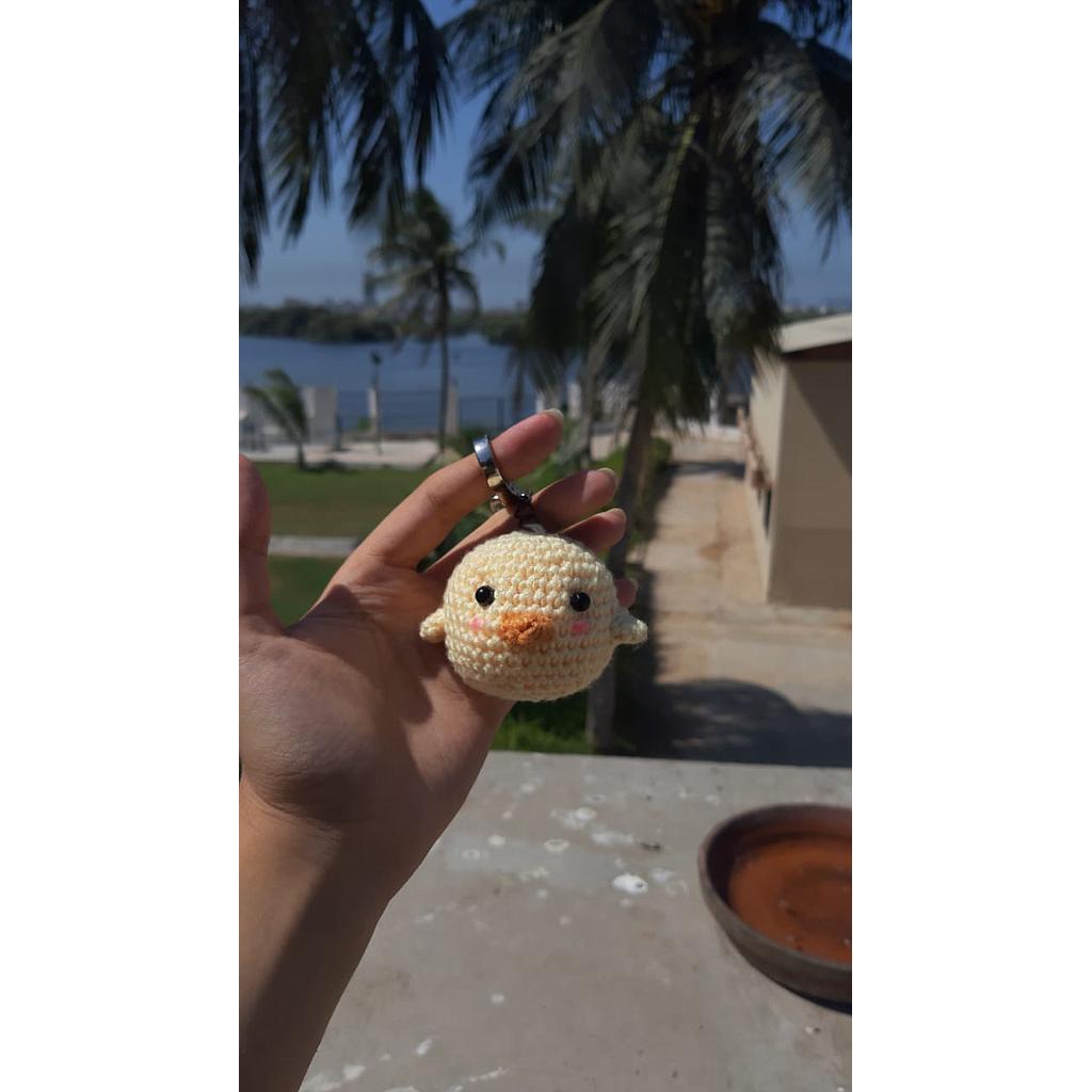 Chick keychain