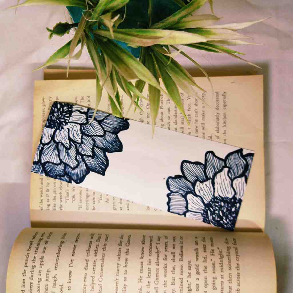 Black and White Line Art Bookmark
