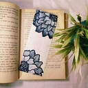 Black and White Line Art Bookmark