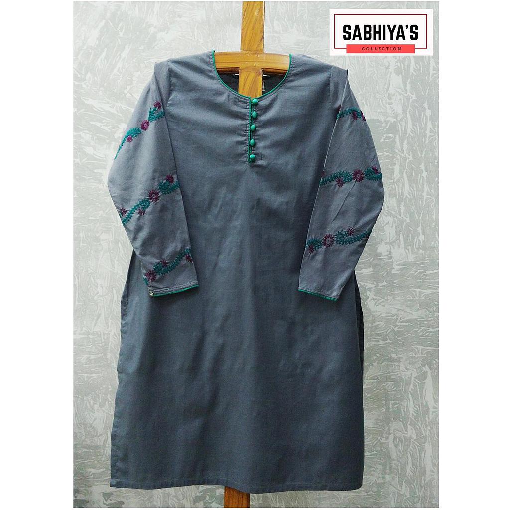 Grey Embroidered Shirt