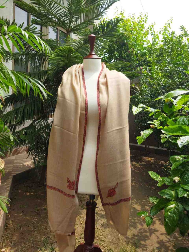 Woollen Pashmina Shawl with Kani Outline