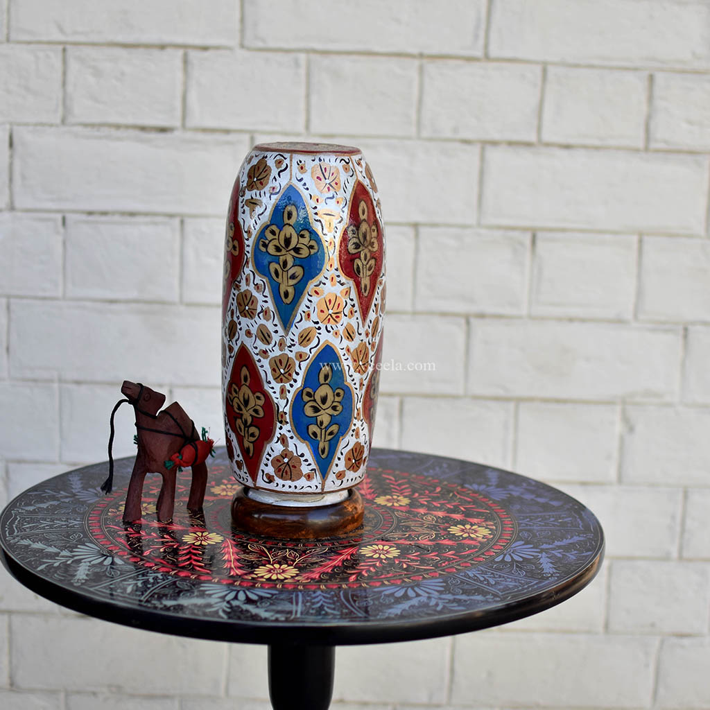 Hand Painted Camel Skin Lamp