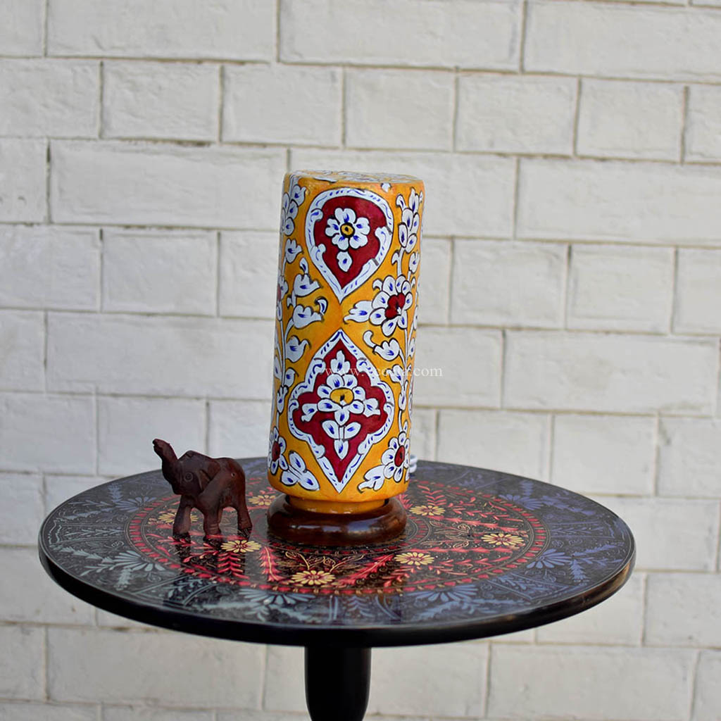 Hand Painted Camel Skin Lamp