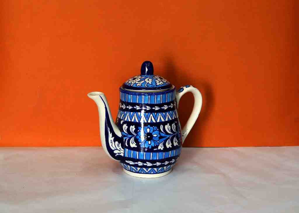 Blue Pottery Tea Pot 