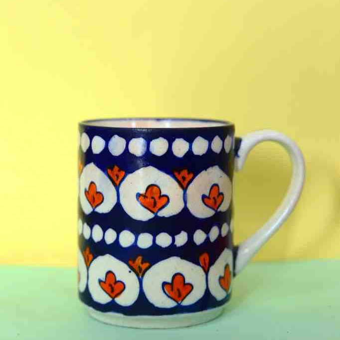 Blue Pottery Mug