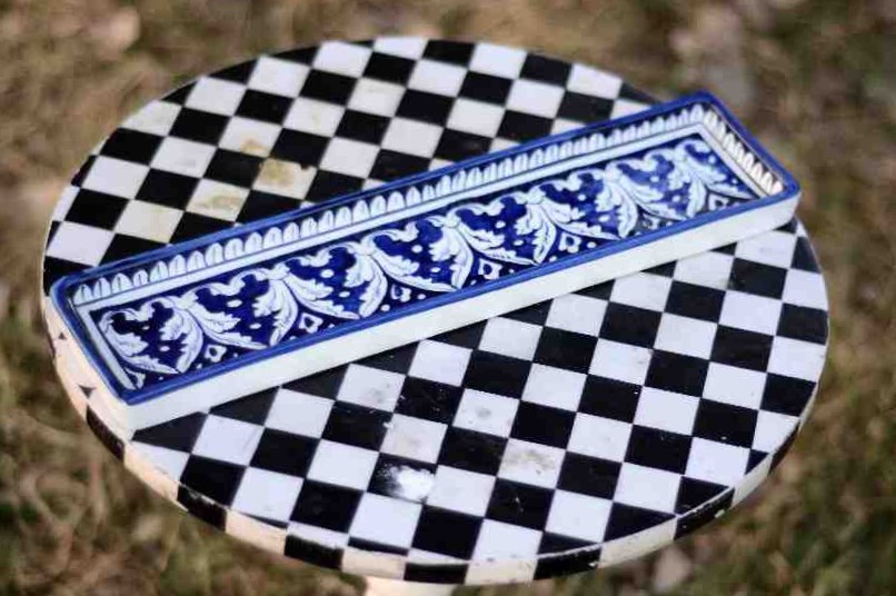 Blue Pottery Kabab Dish