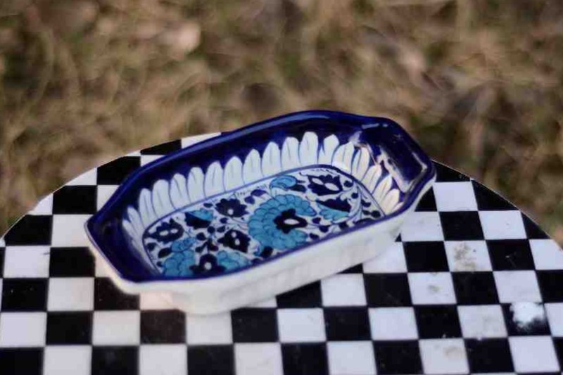 Blue Pottery Deep Dish