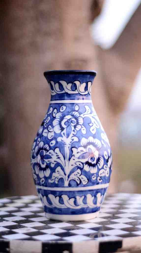 Blue Pottery Medium Vase