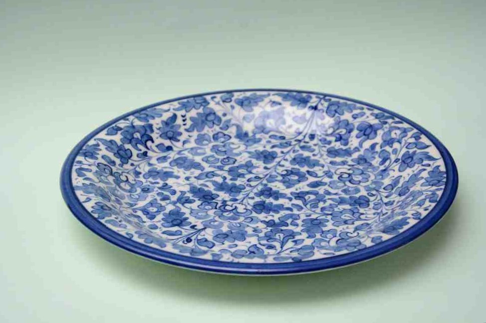 Blue Pottery Dinner Plate
