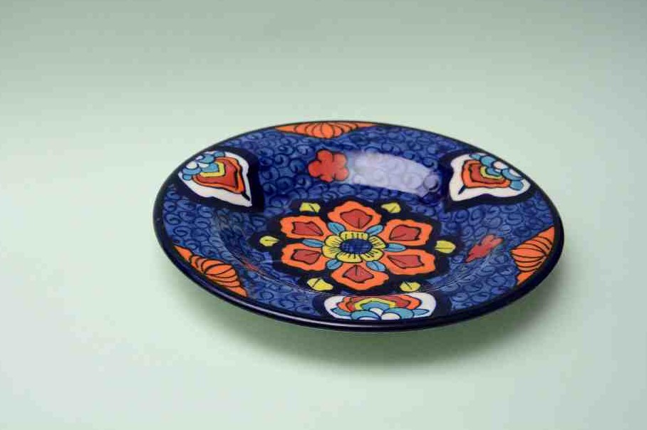 Blue Pottery Dinner Plate