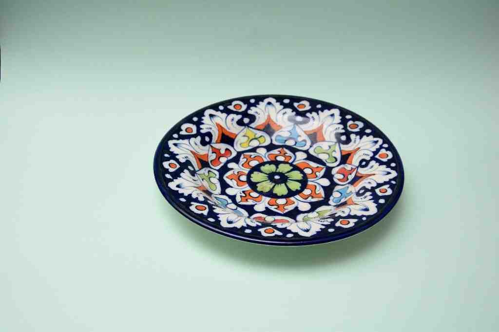 Blue Pottery Dinner Plate