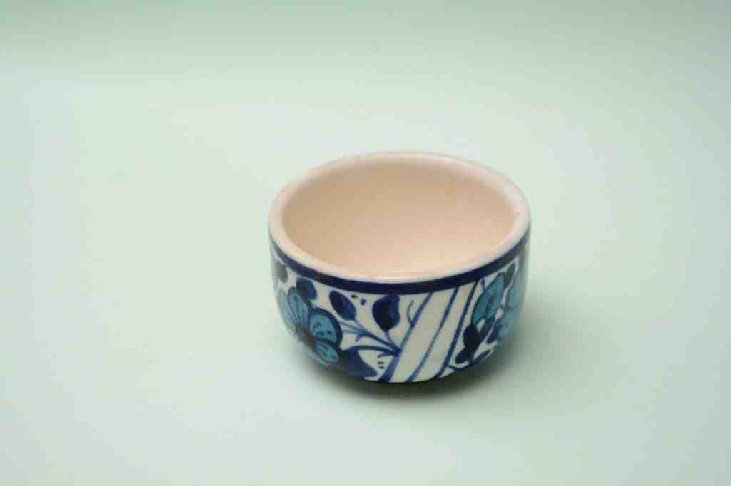 Blue Pottery Butter Cup
