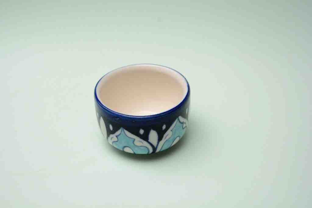 Blue Pottery Butter Cup