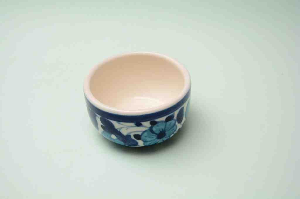 Blue Pottery Butter Cup