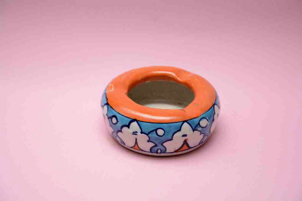 Blue Pottery Ash Tray