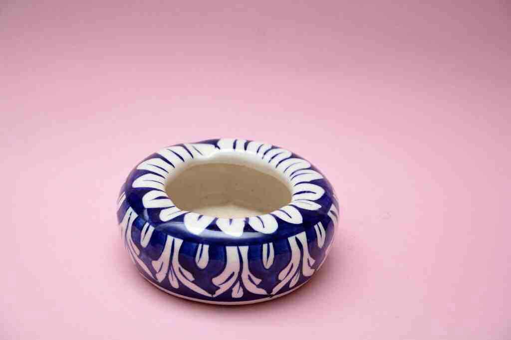 Blue Pottery Ash Tray