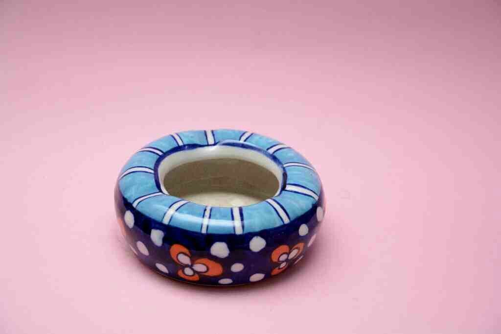 Blue Pottery Ash Tray
