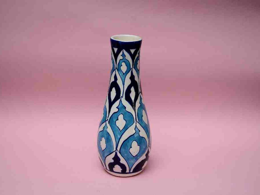 Blue Pottery Medium Flower Vase