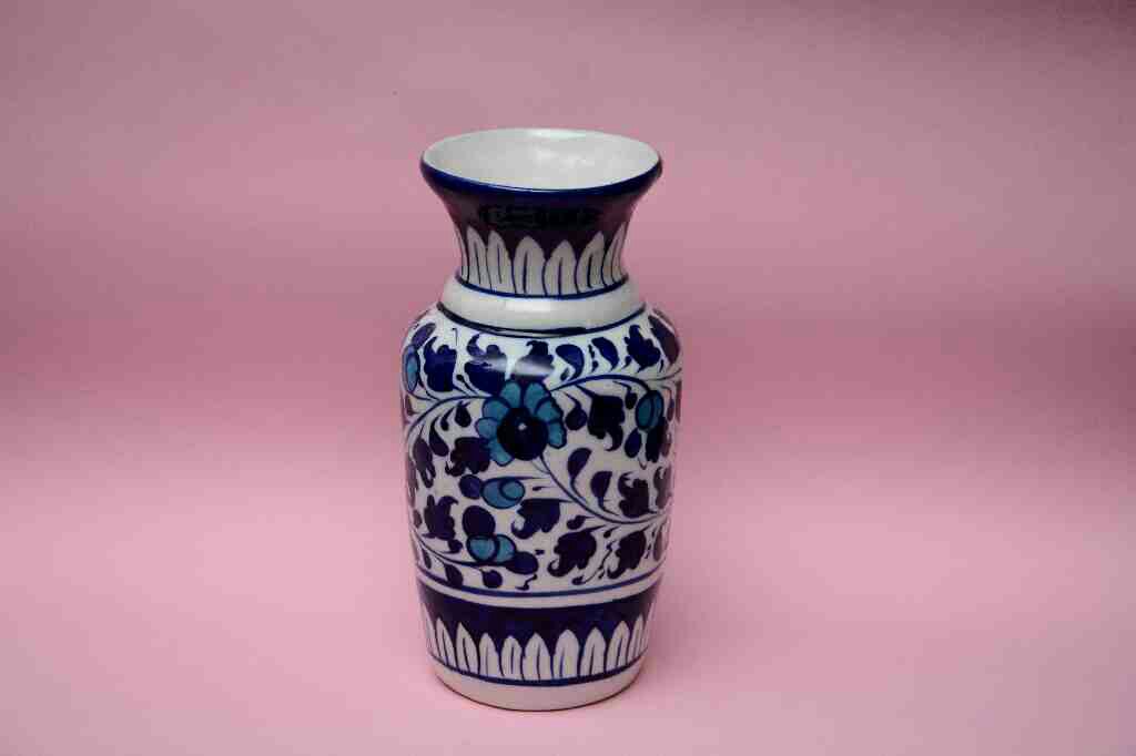 Blue Pottery Medium Flower Vase