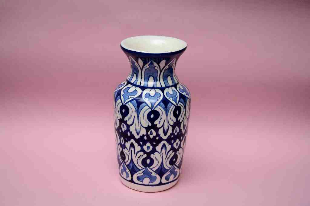 Blue Pottery Medium Flower Vase