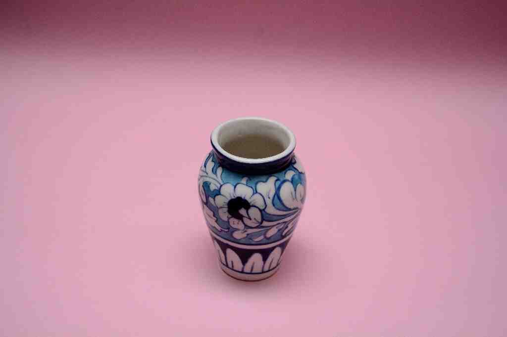 Blue Pottery Small Flower Vase