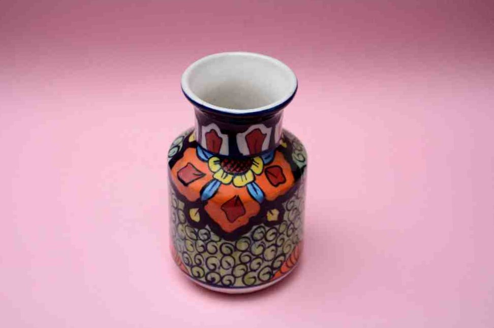 Blue Pottery Small Flower Vase