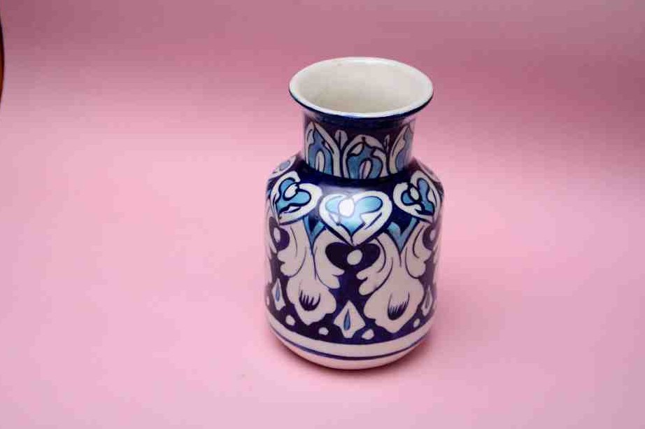 Blue Pottery Small Flower Vase